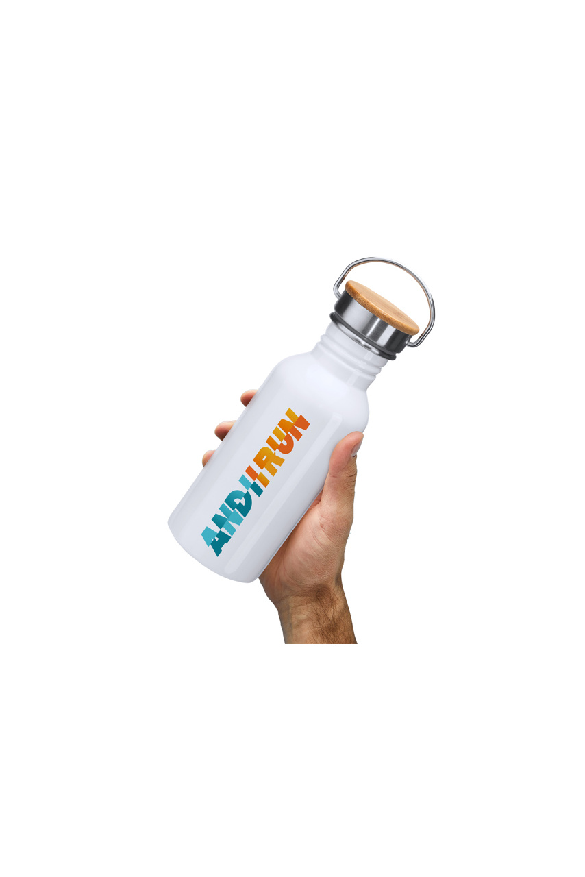 Stainless Steel Bottle 620ml with Bamboo Lid