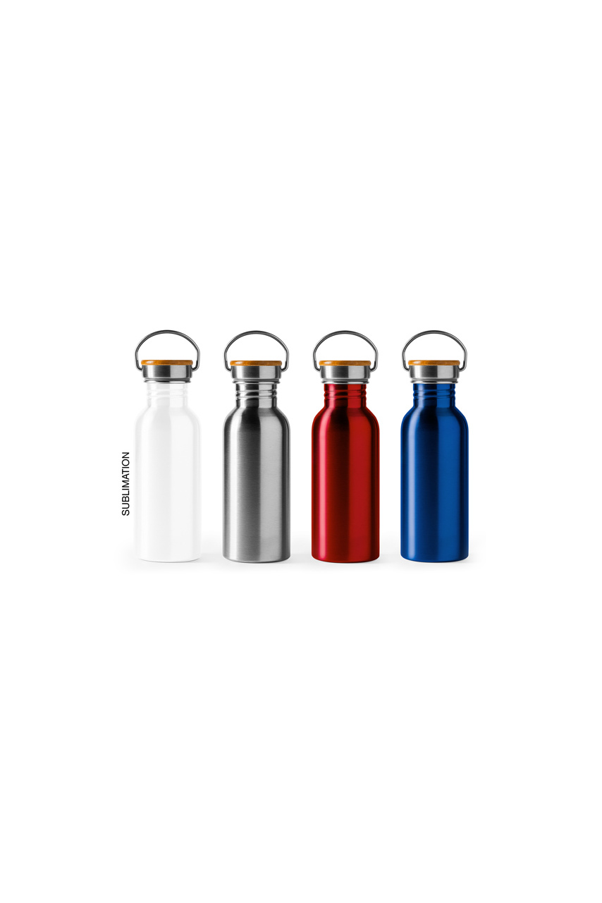 Stainless Steel Bottle 620ml with Bamboo Lid