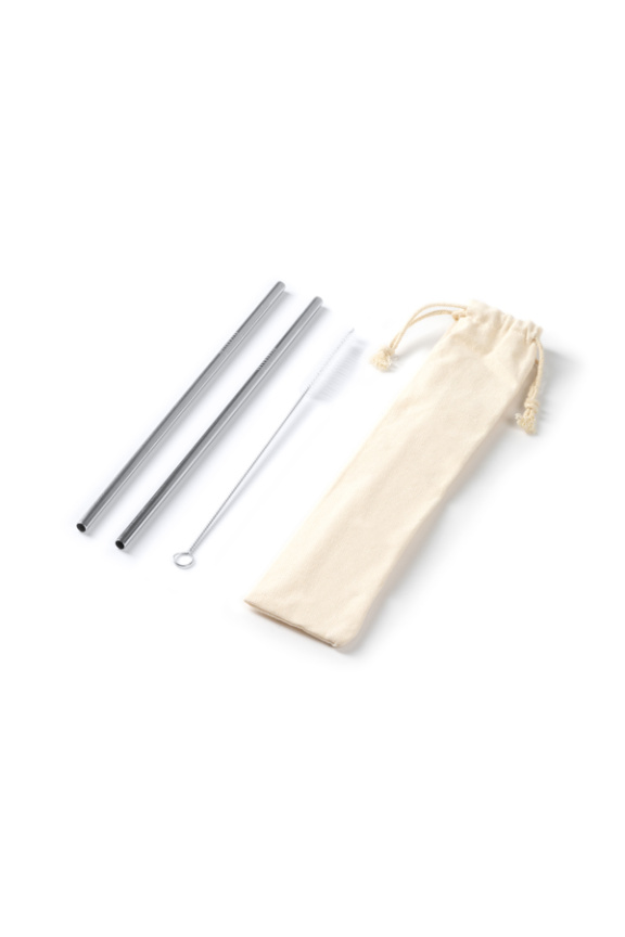 Stainless Steel Straw Set with Cotton Pouch