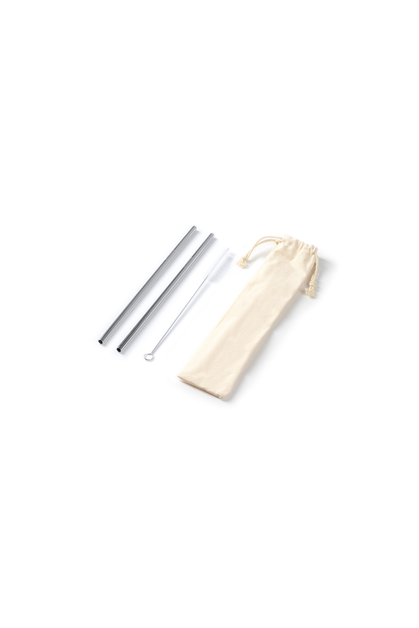 Stainless Steel Straw Set with Cotton Pouch