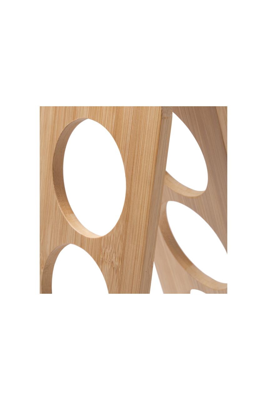 Eco-Friendly Bamboo Bottle Rack - Holds 3 Bottles
