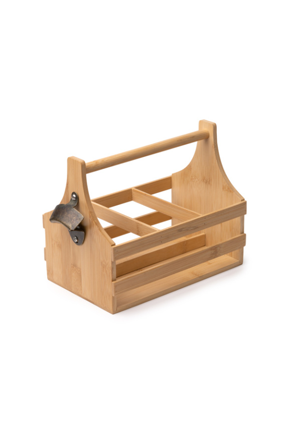 Eco-Friendly Bamboo Bottle Holder with Opener