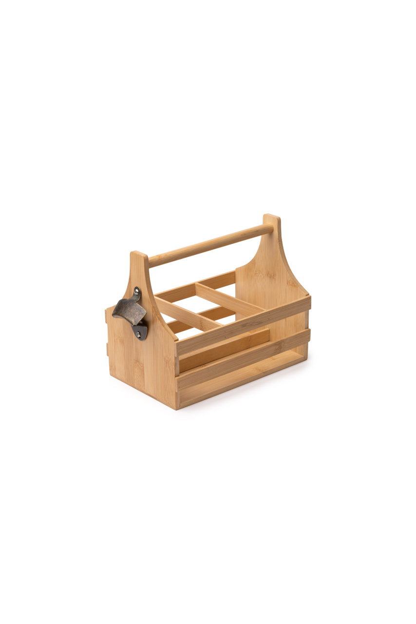Eco-Friendly Bamboo Bottle Holder with Opener