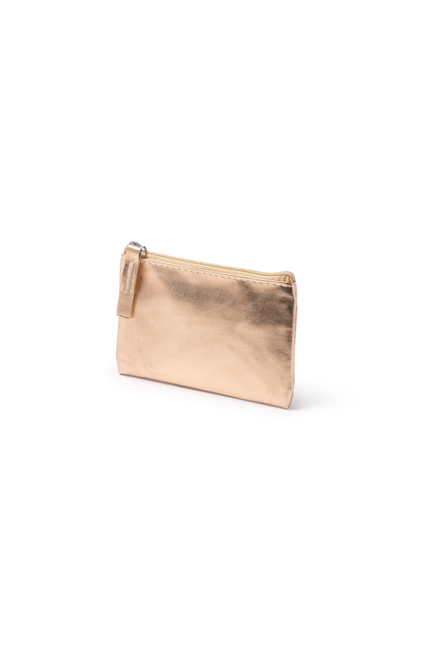Glossy Mauve PU Purse with Matching Zip