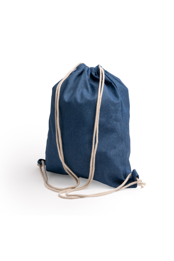 Eco-Friendly Denim Drawstring Backpack