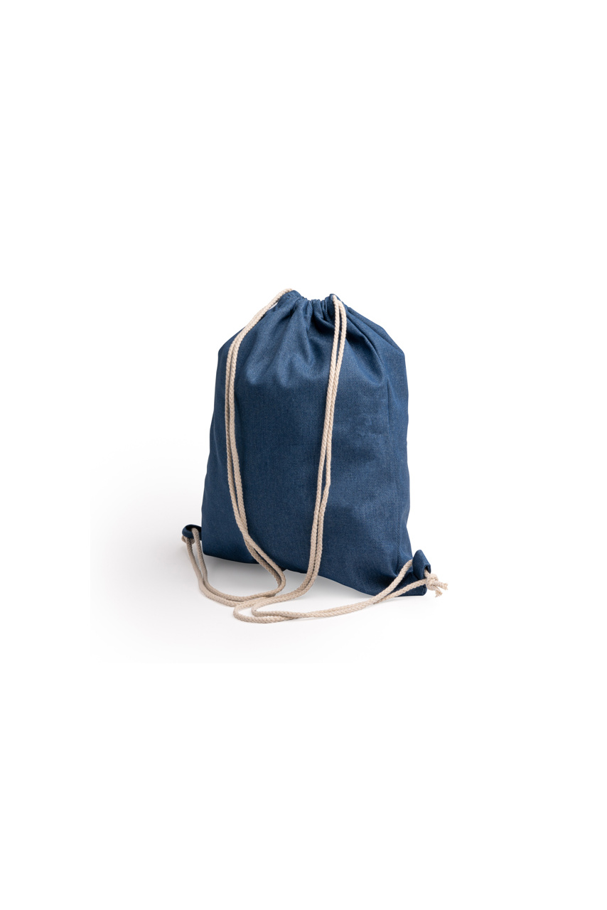 Eco-Friendly Denim Drawstring Backpack