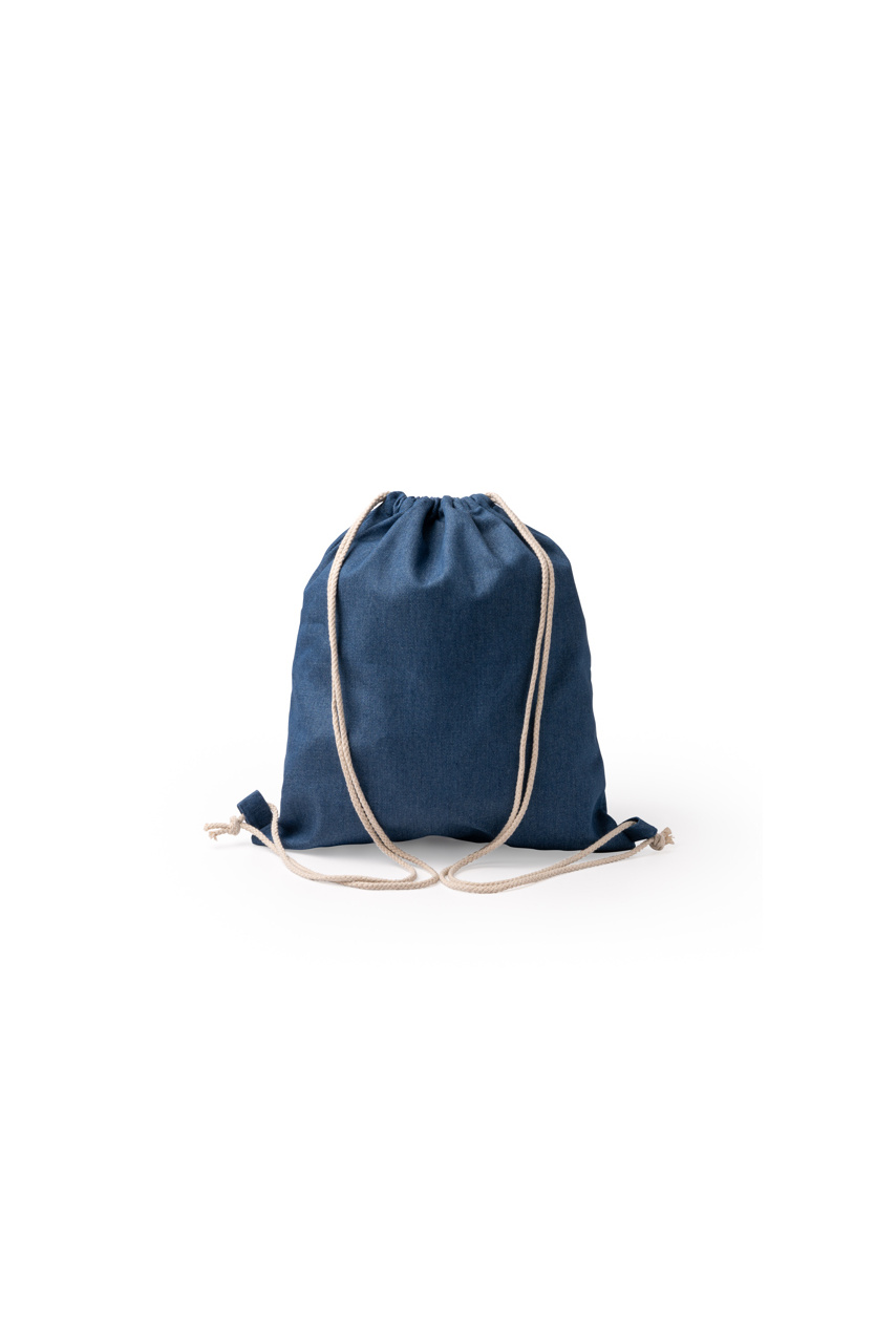 Eco-Friendly Denim Drawstring Backpack