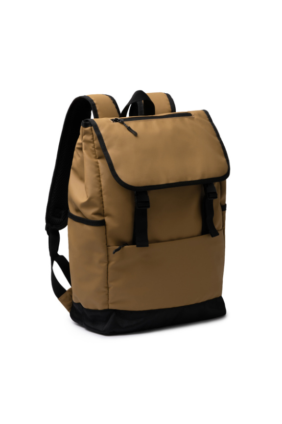 TROIS PU Leather Travel Backpack 20L