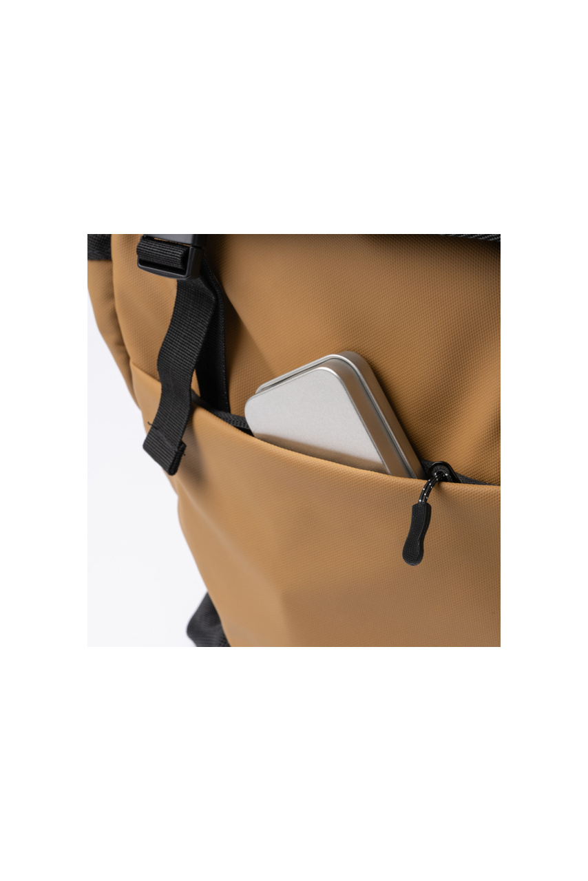TROIS PU Leather Travel Backpack 20L