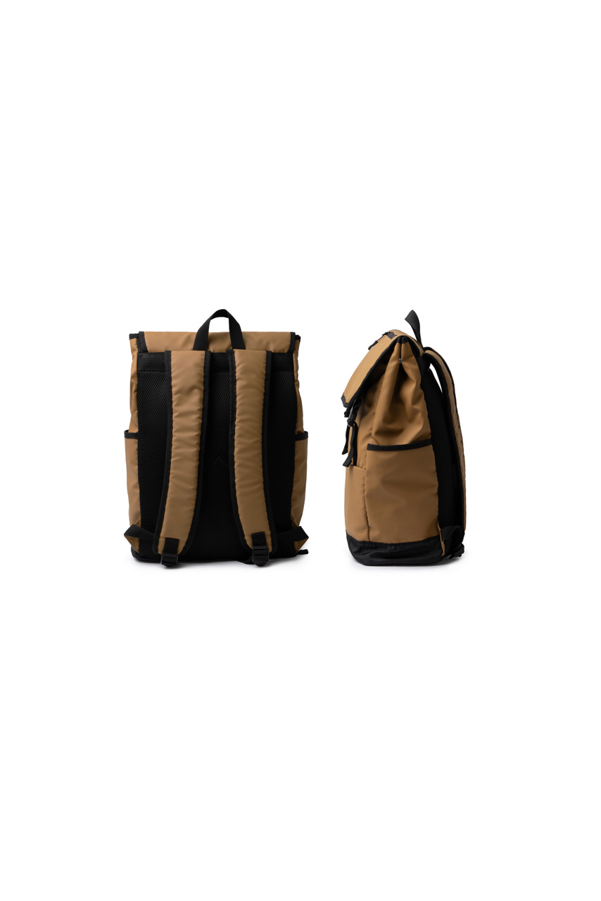 TROIS PU Leather Travel Backpack 20L