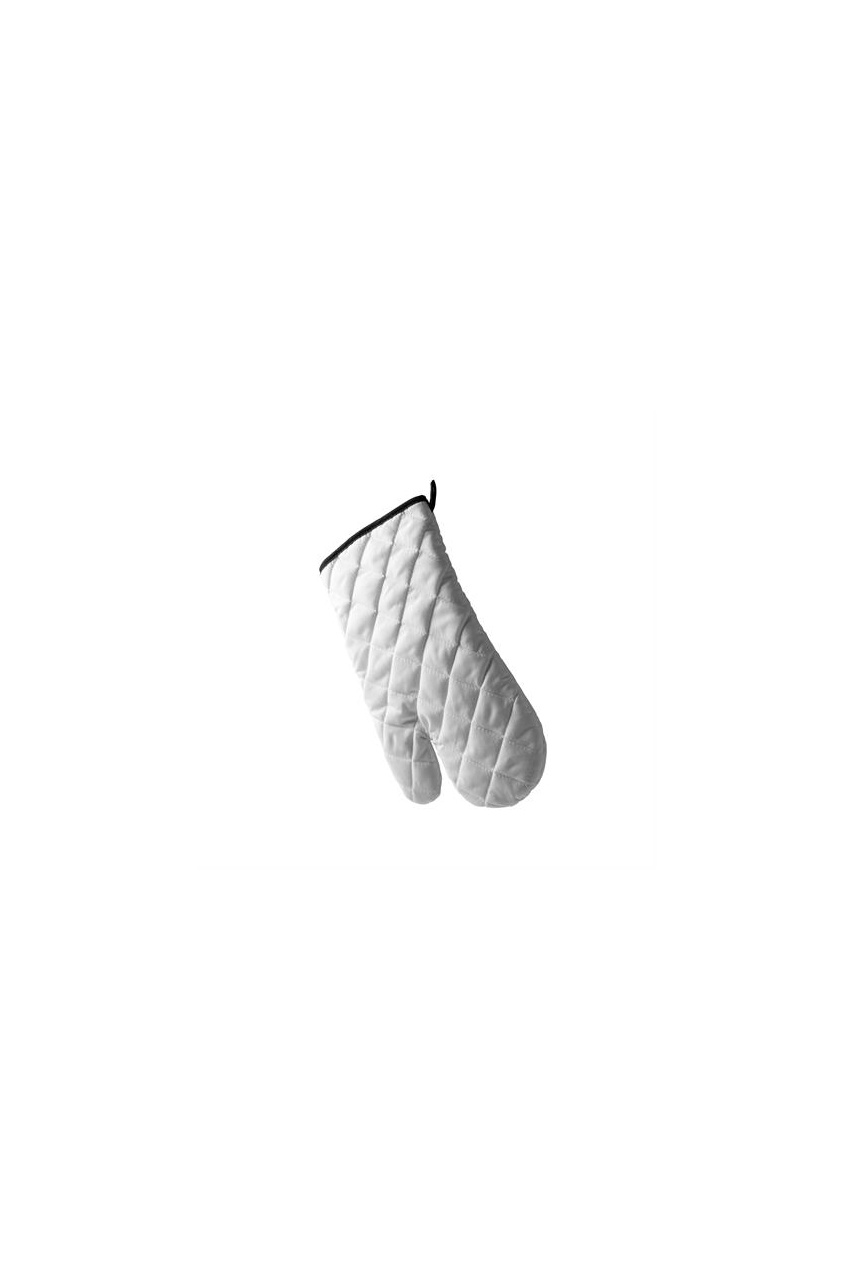 White Polyester Kitchen Mitt with Color Edging