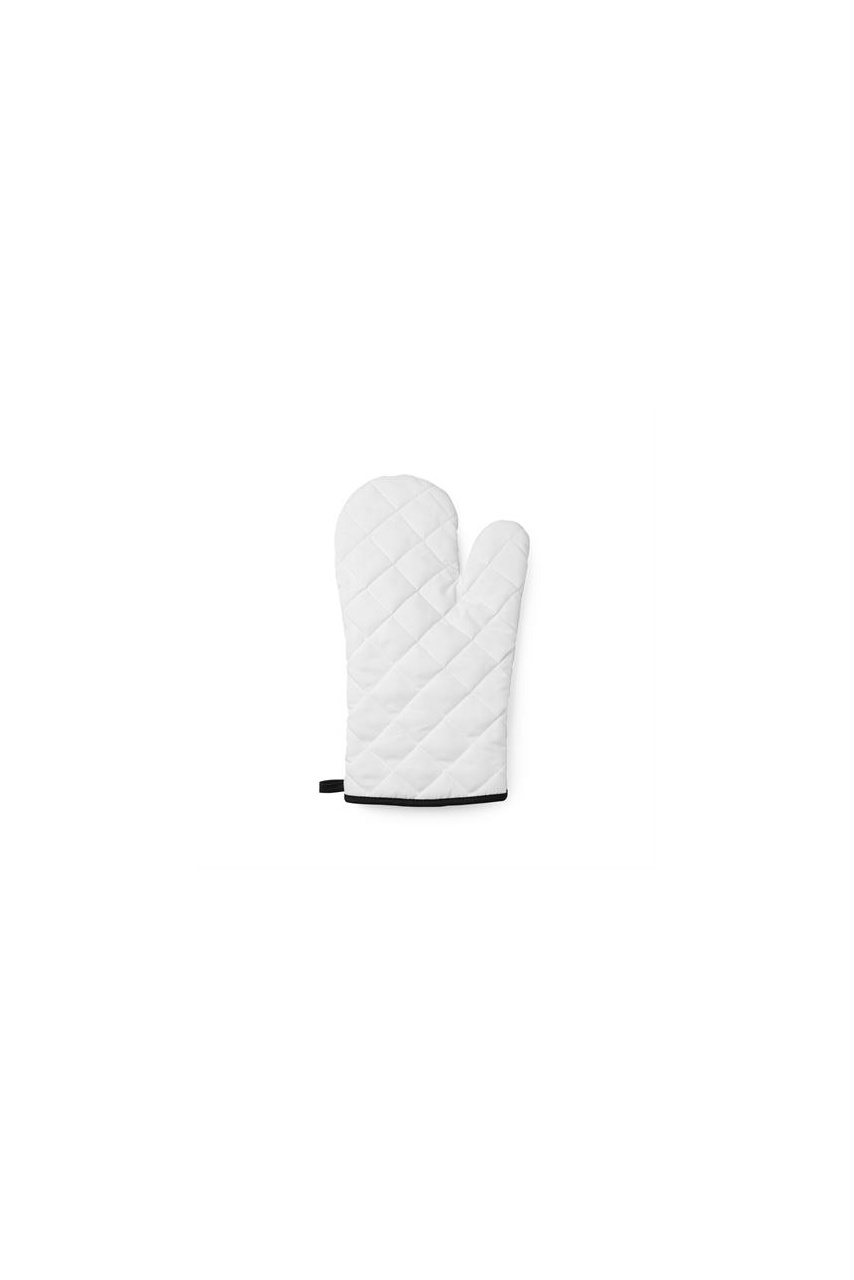White Polyester Kitchen Mitt with Color Edging