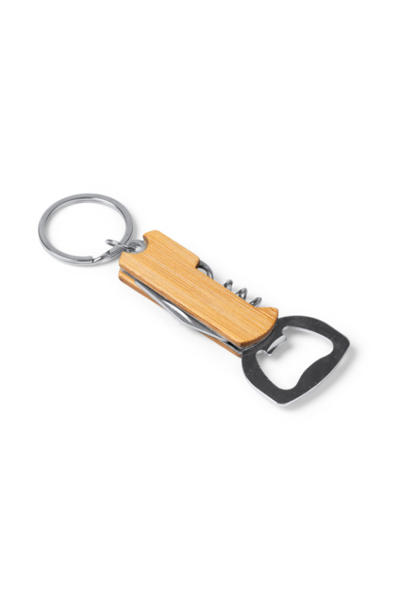 Bamboo Multi-Tool Keychain - Compact & Versatile