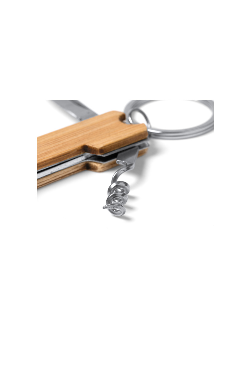 Bamboo Multi-Tool Keychain - Compact & Versatile