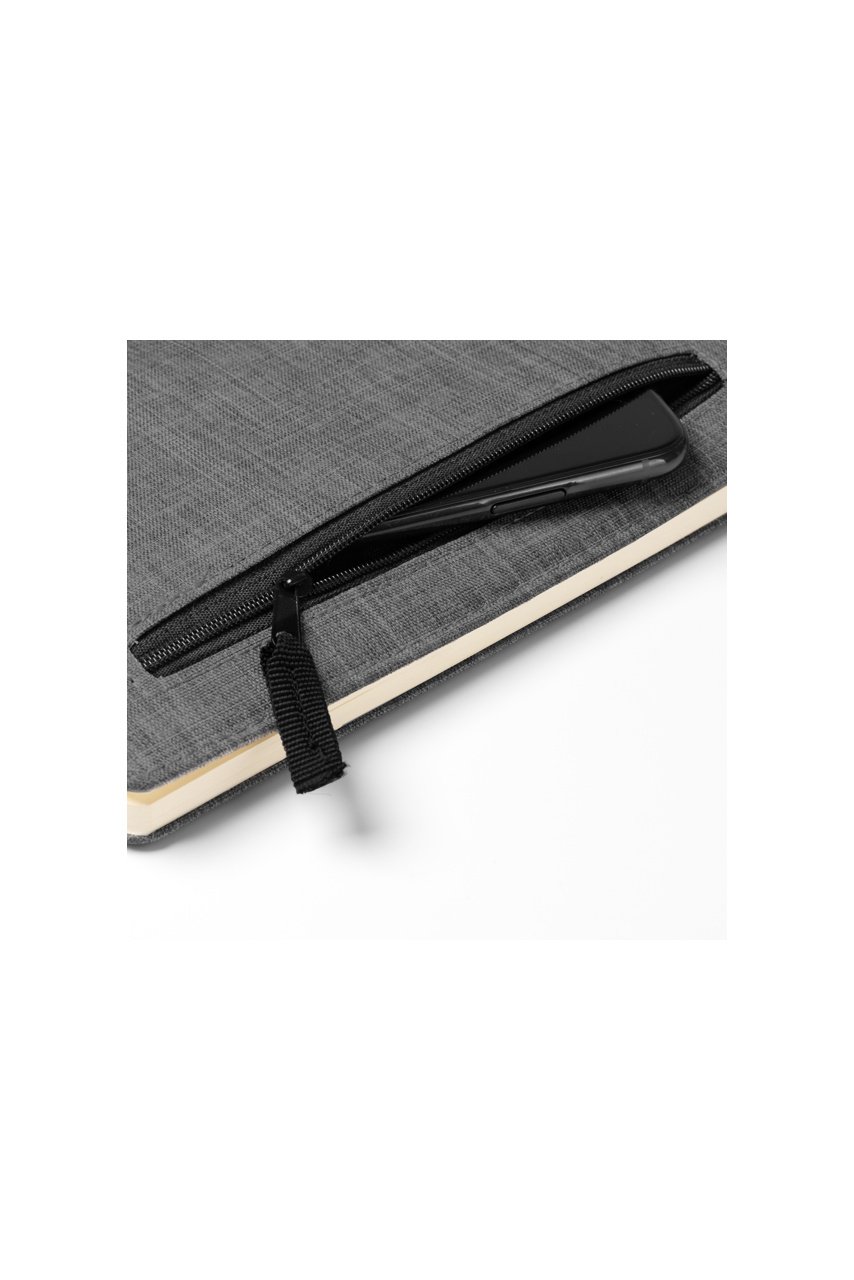 Eco-Friendly RPET A5 Notebook with Zipper Pocket