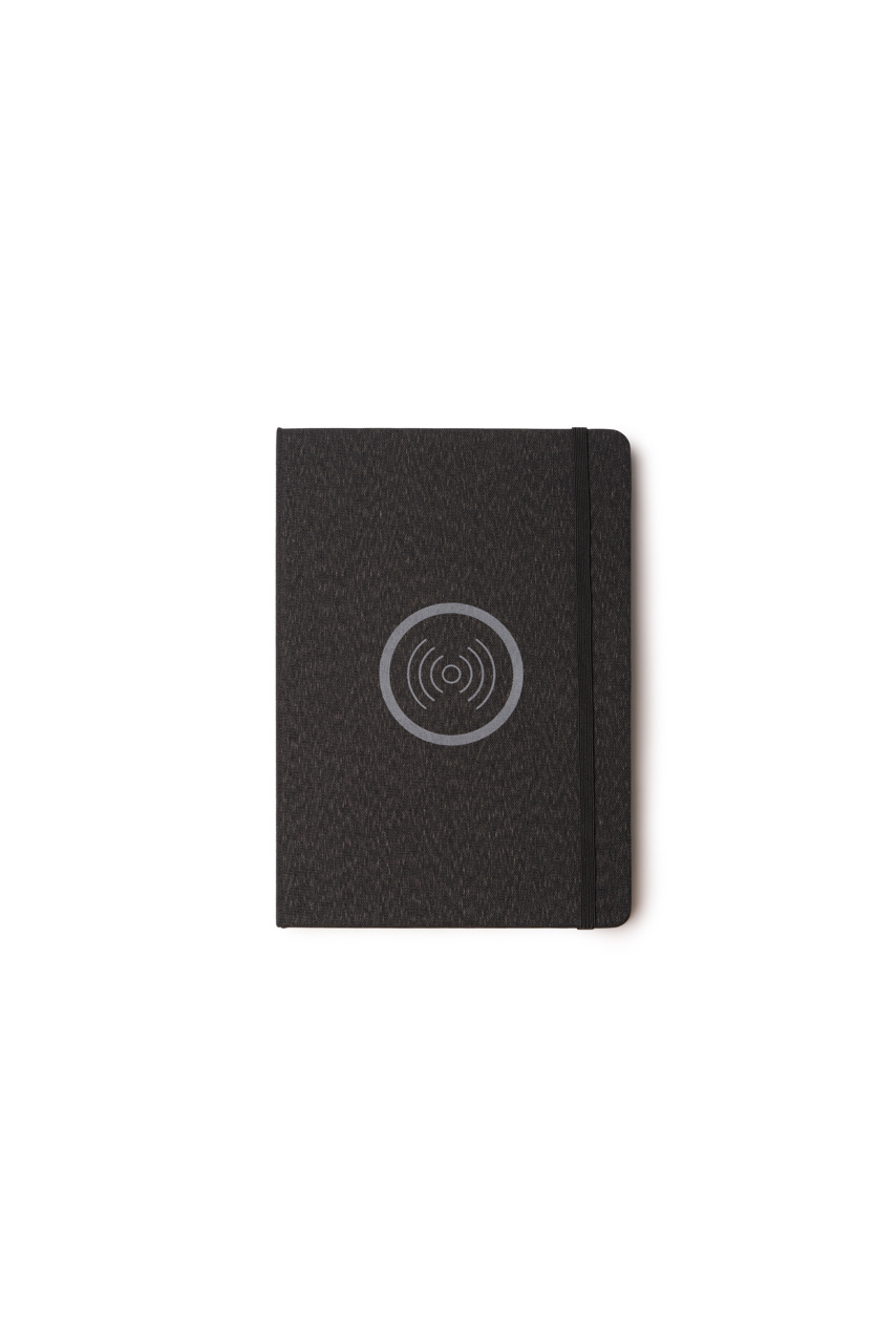 GARLAN A5 RPET Notebook with Wireless Charger