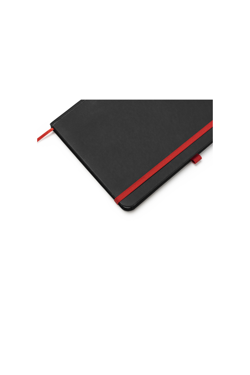 PIANA A5 Black PU Notebook with Bookmark