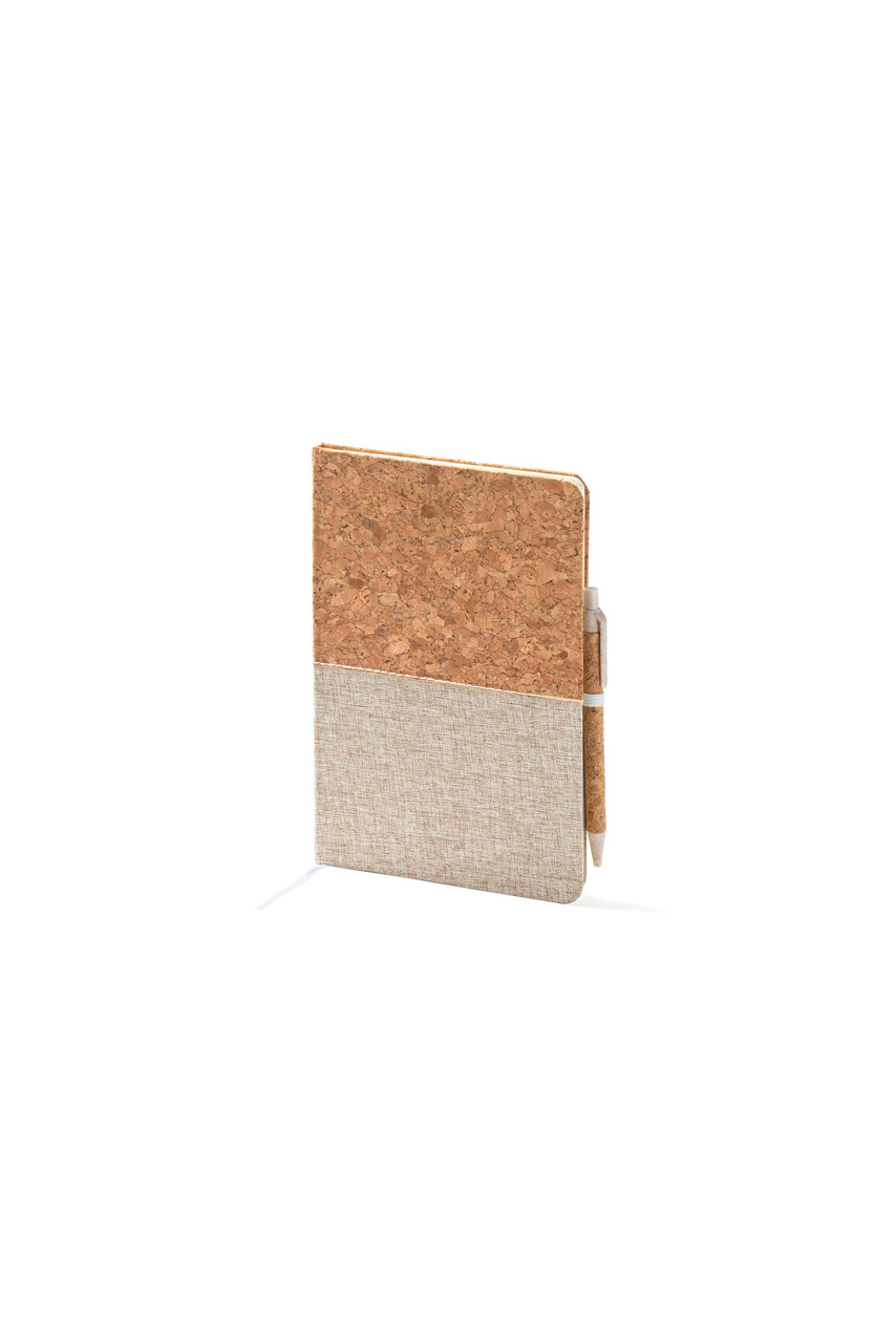 Eco-Friendly Cork Cotton A5 Notebook with Pen