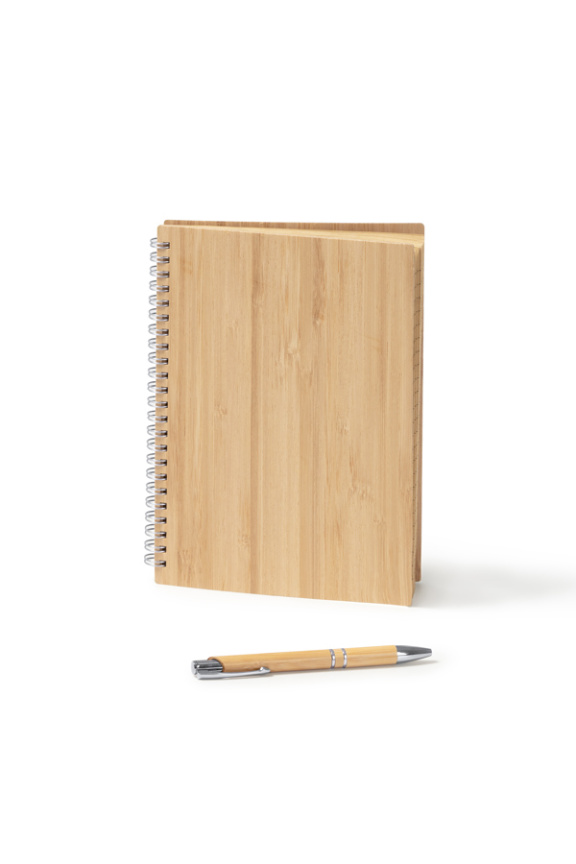 Eco-Friendly Bamboo Notebook and Pen Set