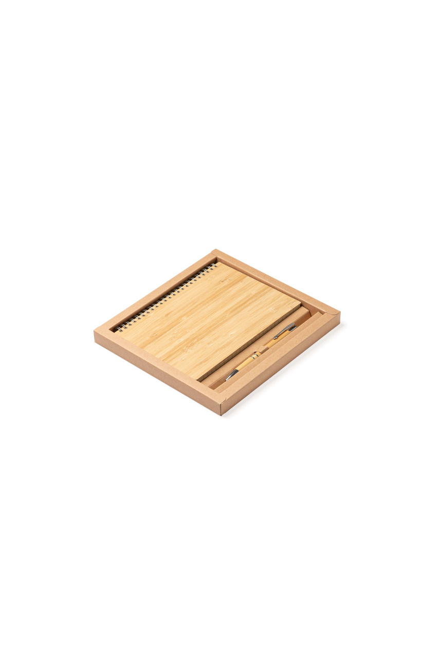 Set Caiet și Pix din Bambus GALA - Elegant și Eco-friendly