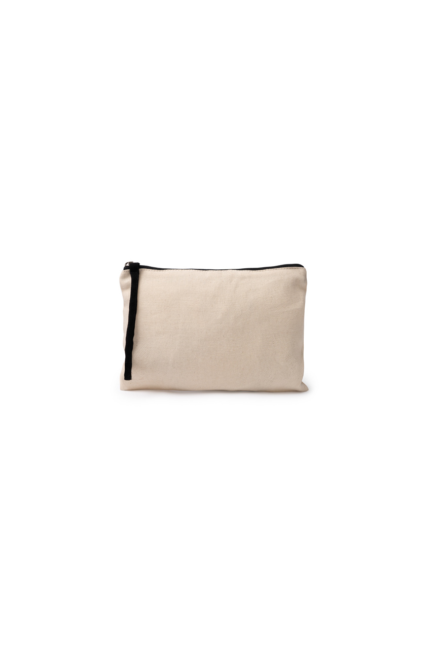 NASBIL Cotton Toiletry Bag with Zip Closure