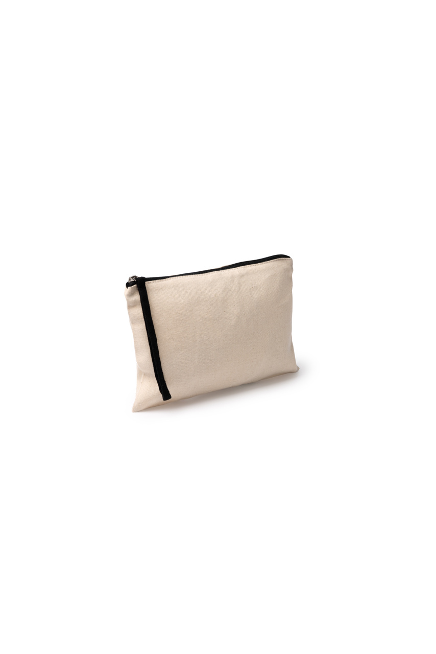 NASBIL Cotton Toiletry Bag with Zip Closure