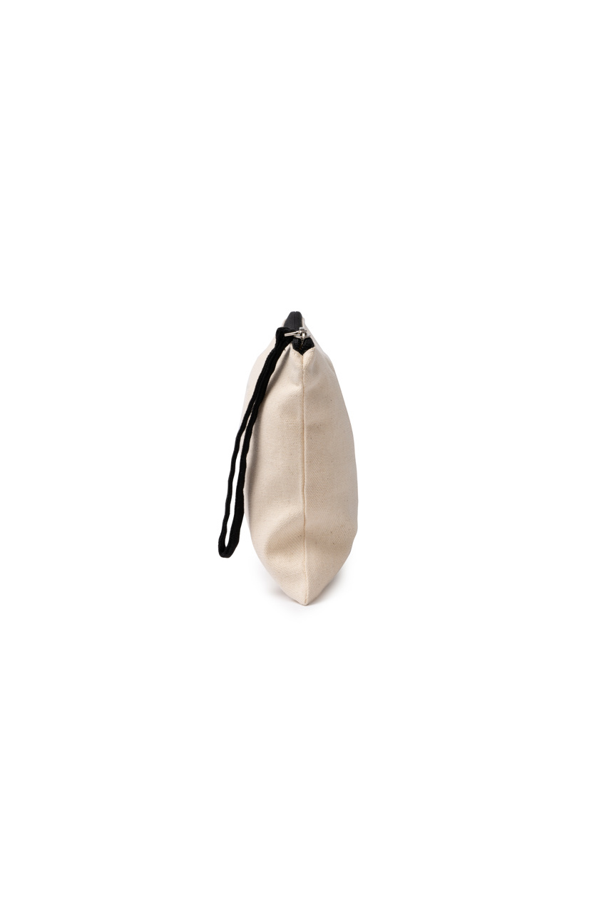 NASBIL Cotton Toiletry Bag with Zip Closure