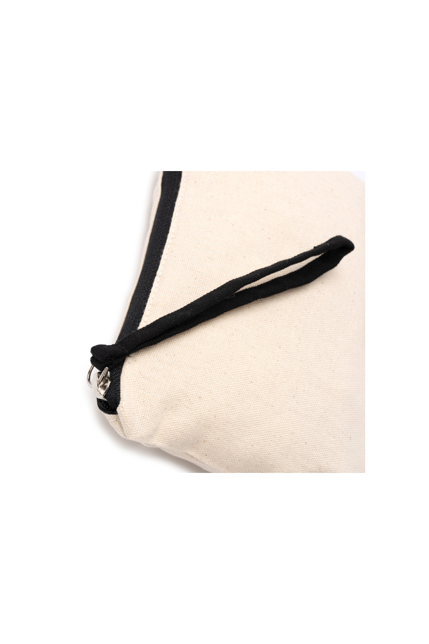 NASBIL Cotton Toiletry Bag with Zip Closure