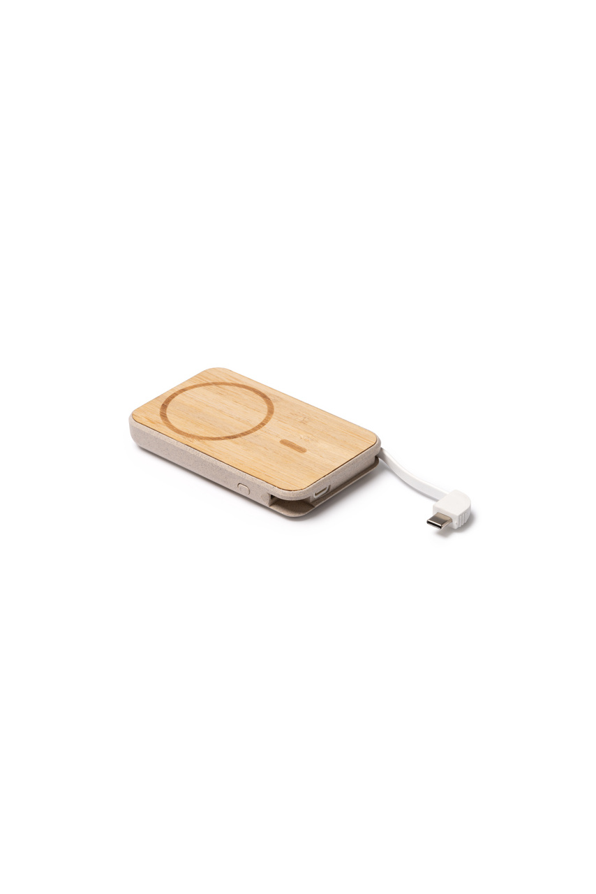 Eco-Friendly Bamboo Wireless Charger & Power Bank