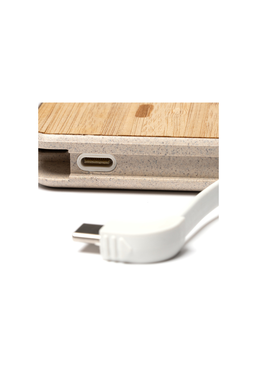 Eco-Friendly Bamboo Wireless Charger & Power Bank