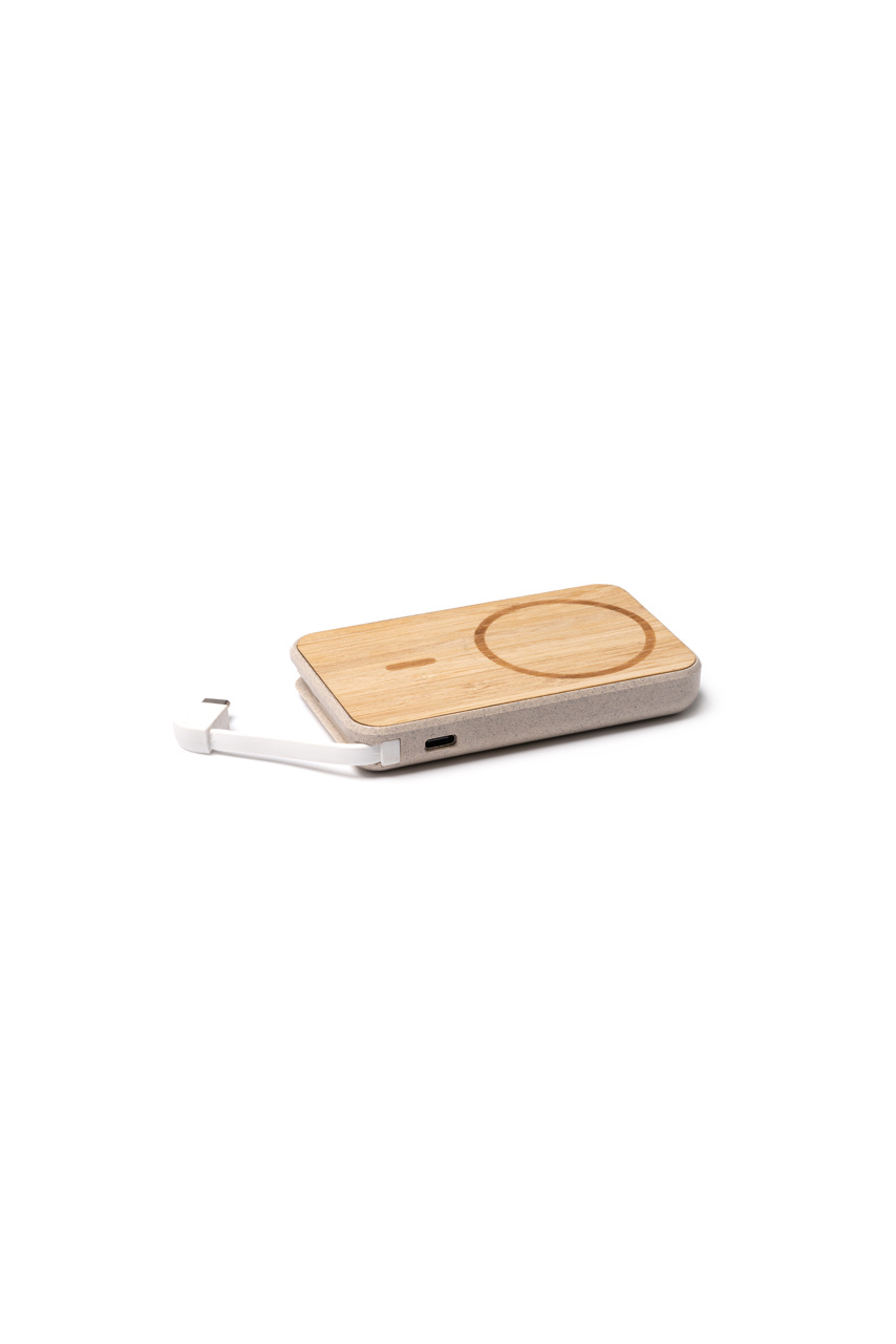 Eco-Friendly Bamboo Wireless Charger & Power Bank