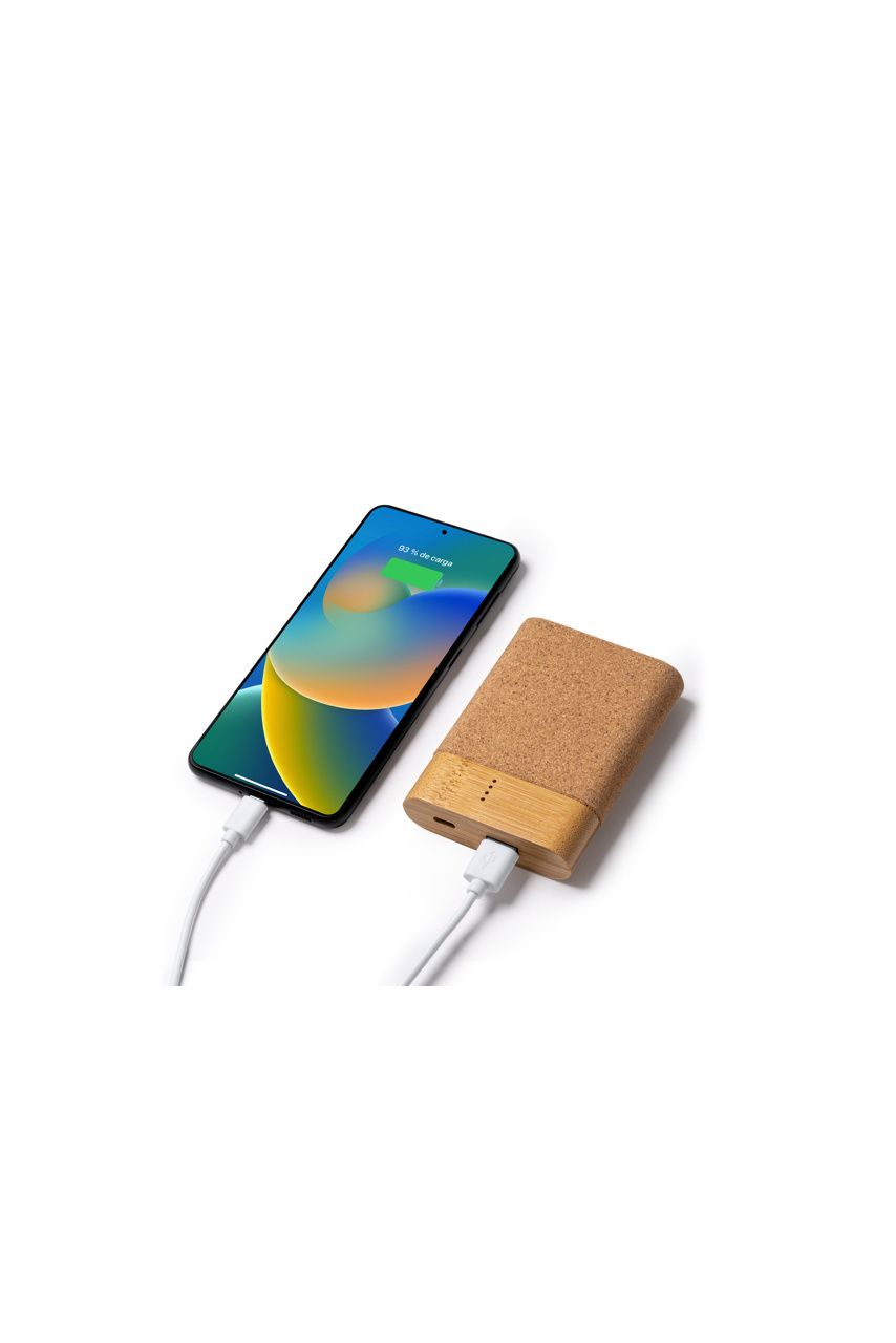 Baterie Externă KOBE 5000mAh din Bambus și Plută