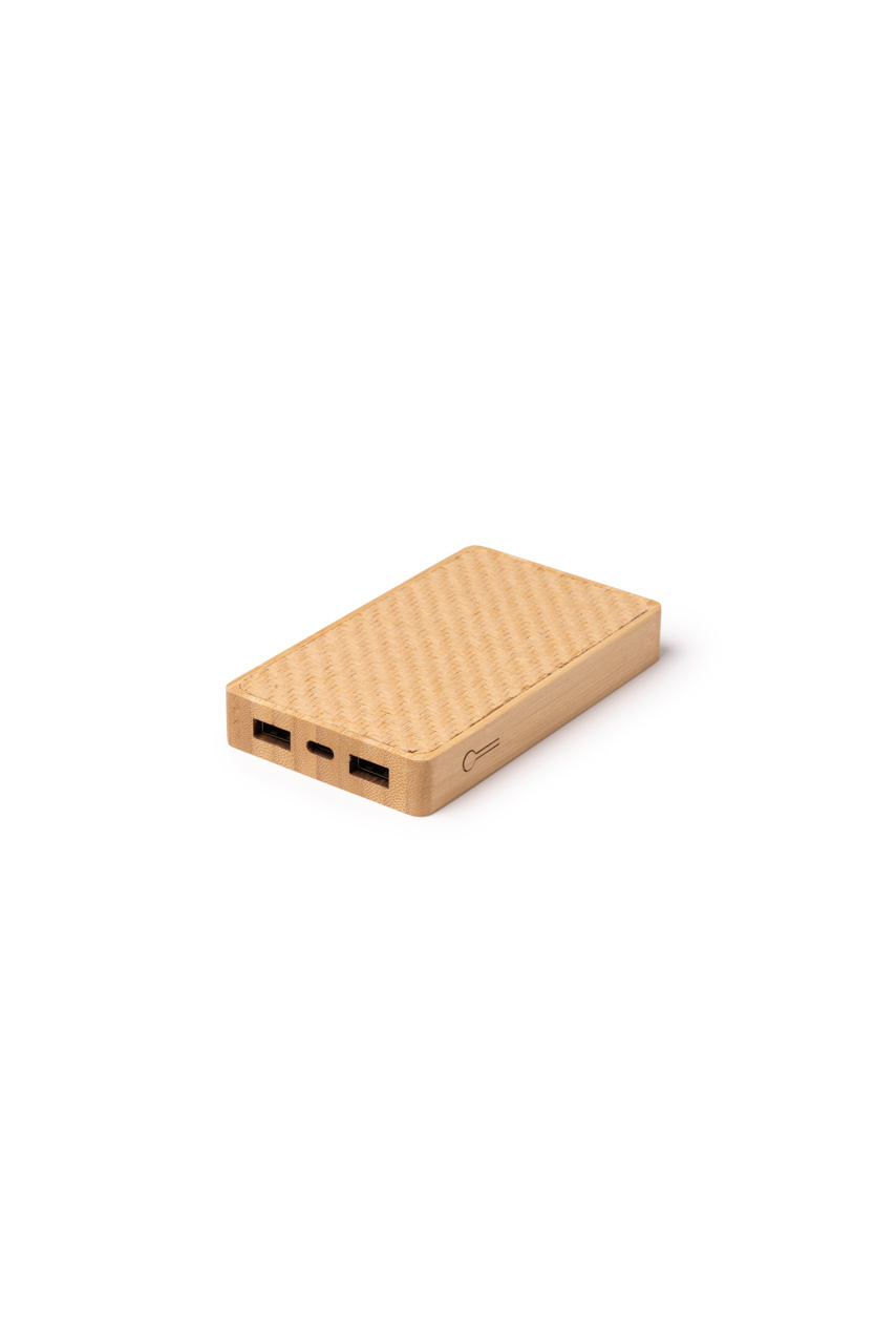 AKROL Bamboo Power Bank 8000mAh - Eco-Friendly Charging