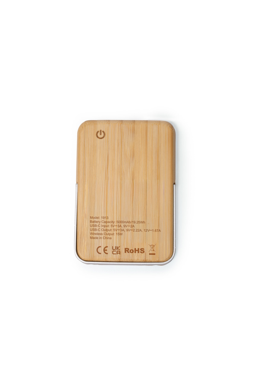 YOKAS Bamboo Wireless Charger & Power Bank