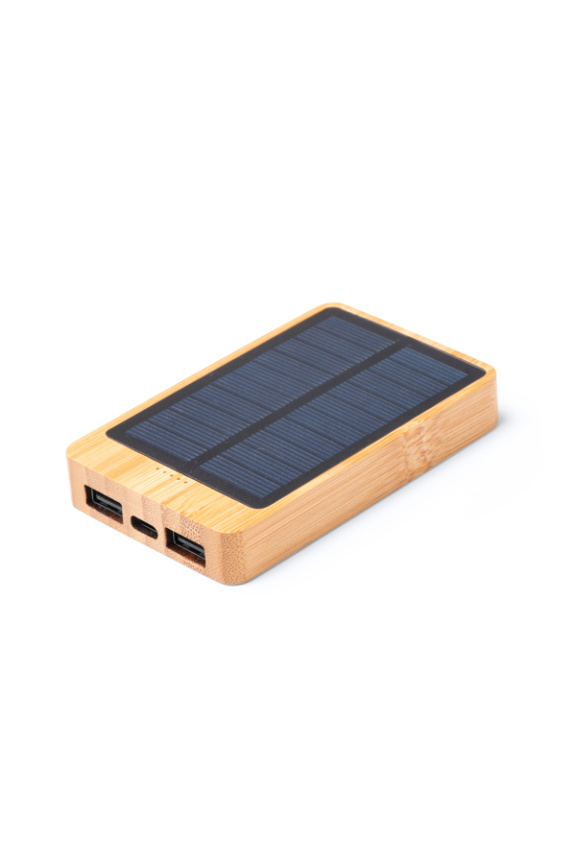 Baterie Externă Solară din Bambus BERKEL 4000 mAh