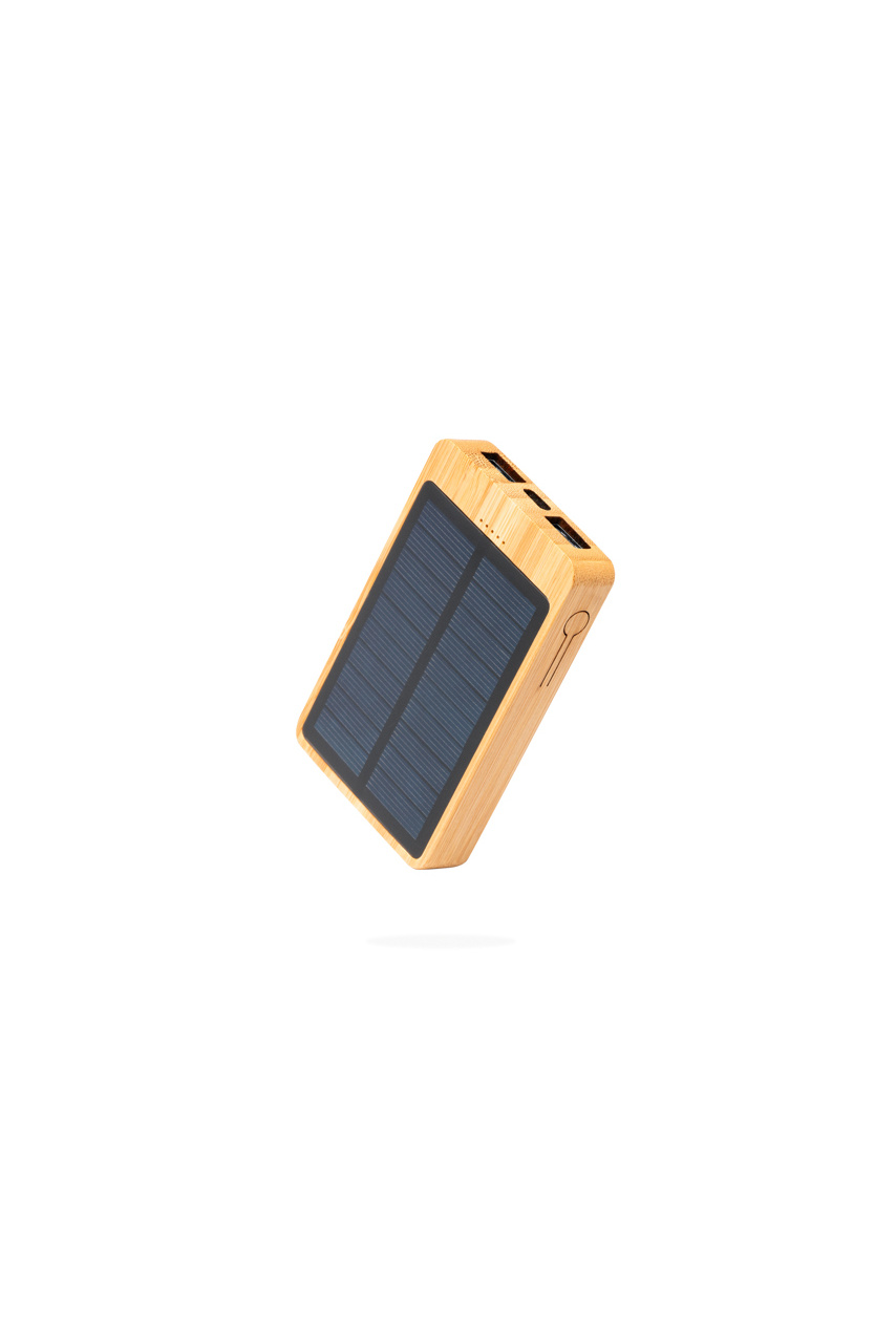 Bamboo Solar Power Bank 4000mAh - Eco-Friendly Charger