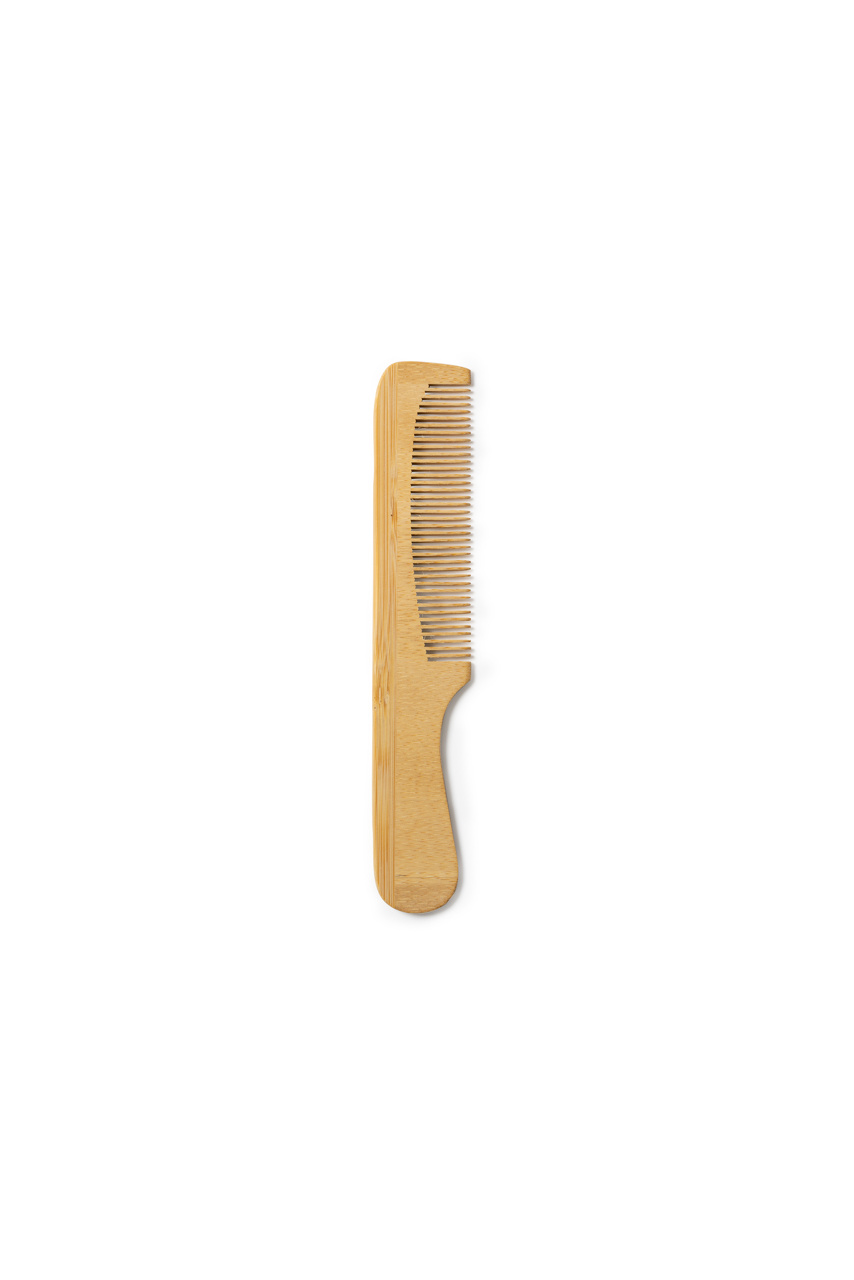 RIZO Bamboo Comb with Handle - Eco-Friendly Hair Care