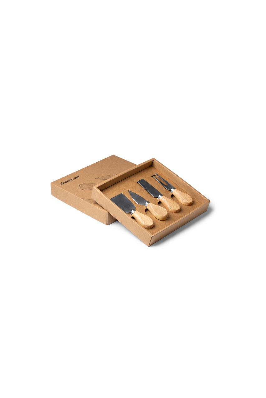Eco-Friendly Cheese Knife Set with Wooden Handles