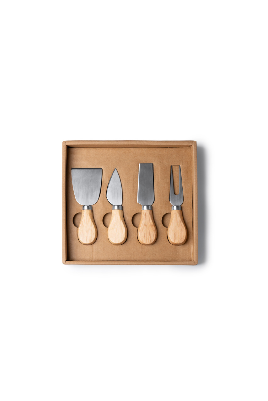 Eco-Friendly Cheese Knife Set with Wooden Handles