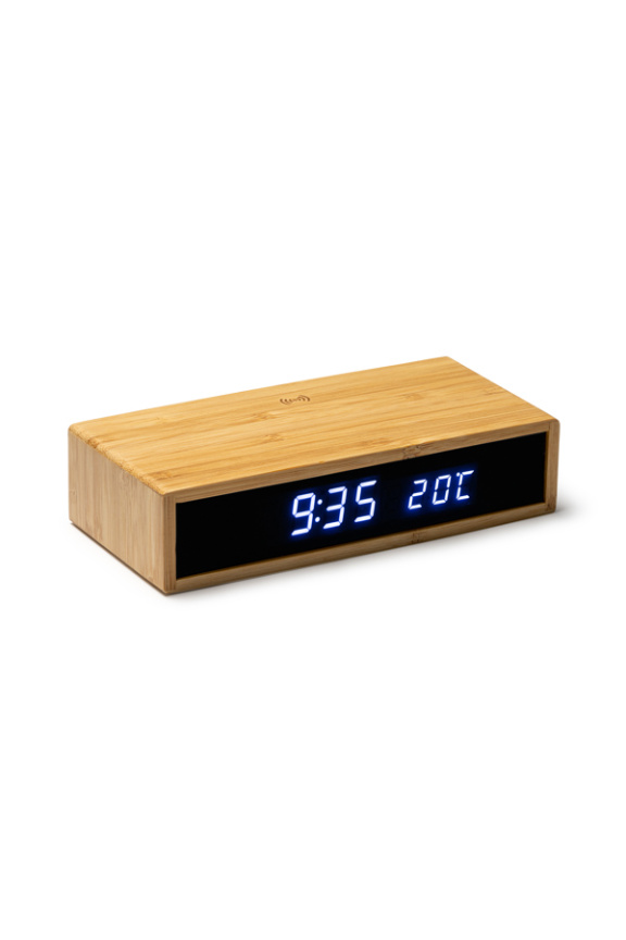 DUNCER Bamboo Wireless Charging Clock