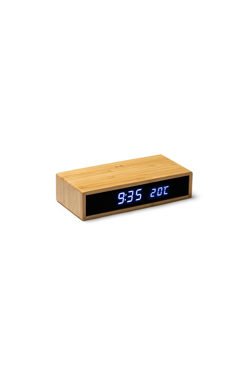 DUNCER Bamboo Wireless Charging Clock