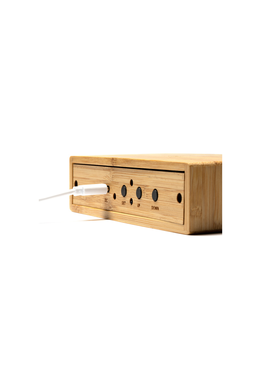 DUNCER Bamboo Wireless Charging Clock