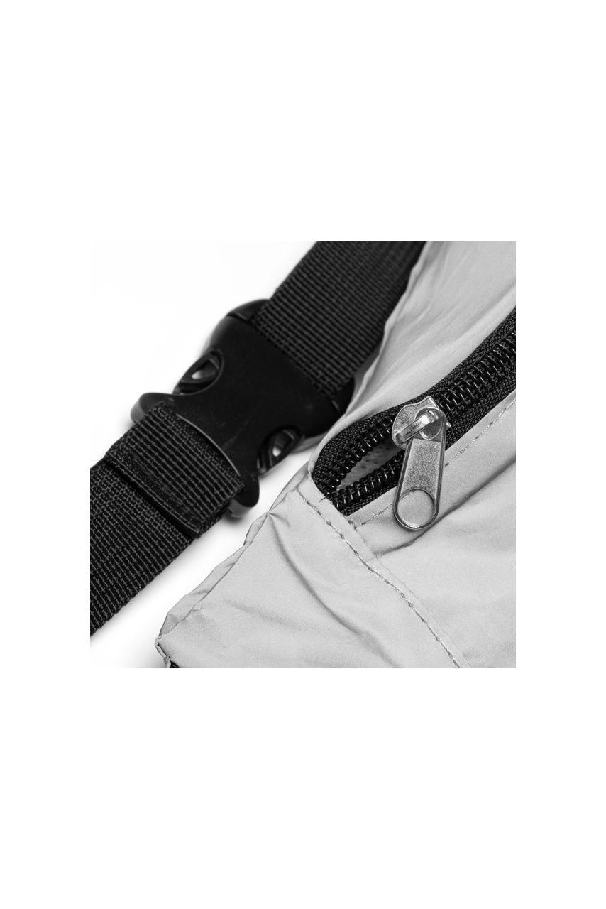 Reflective Polyester Waist Bag with Large Pocket