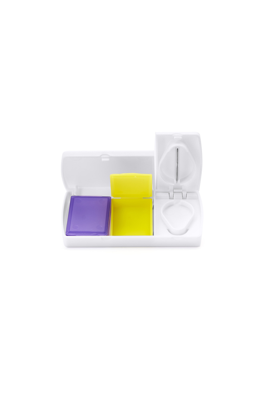MEDY Dual-Section Pillbox with Cutter