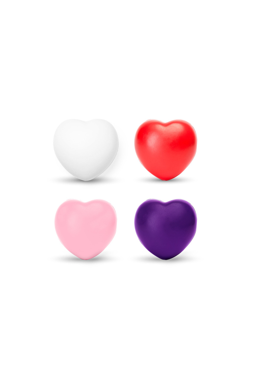 Heart-Shaped PU Stress Ball - Safe & Durable