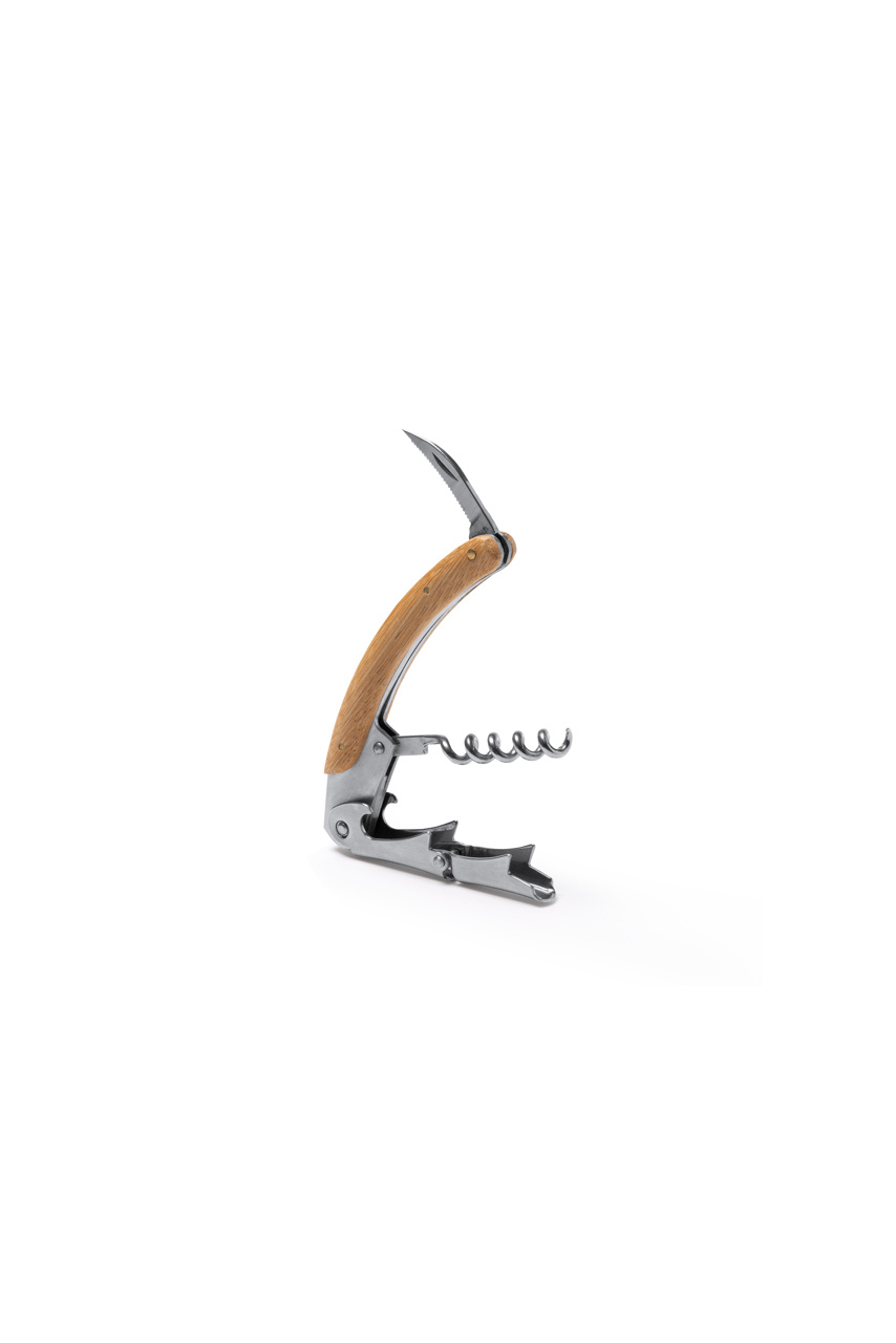 RICAL Bamboo & Stainless Steel Corkscrew