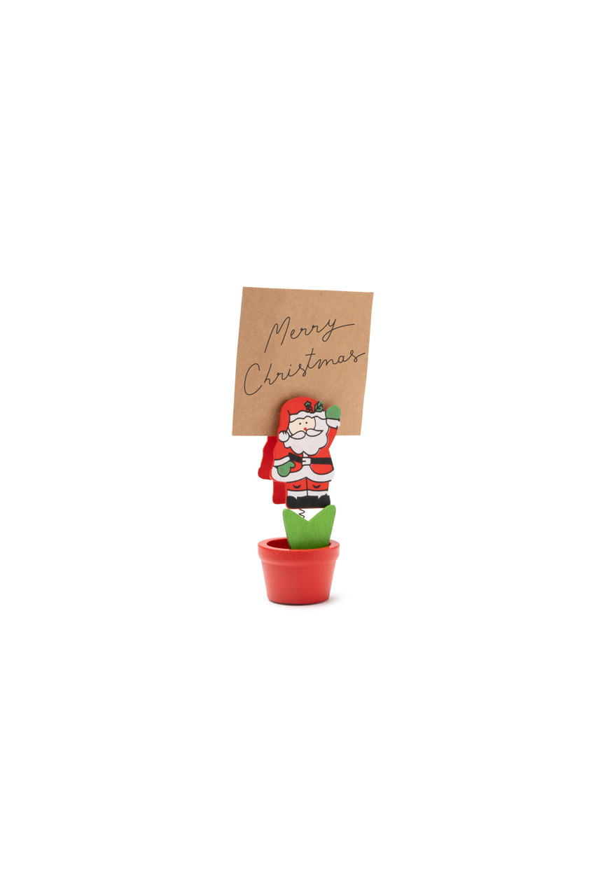 Festive Santa Note Clip Stand for Christmas