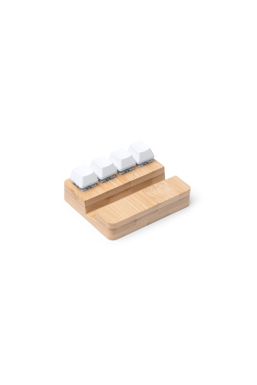 Bamboo Smartphone Holder with Stress-Relief Keys