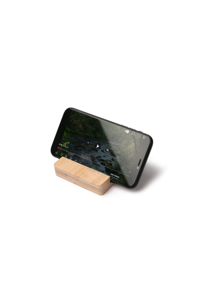 Suport Smartphone din Bambus cu Taste Anti-Stres