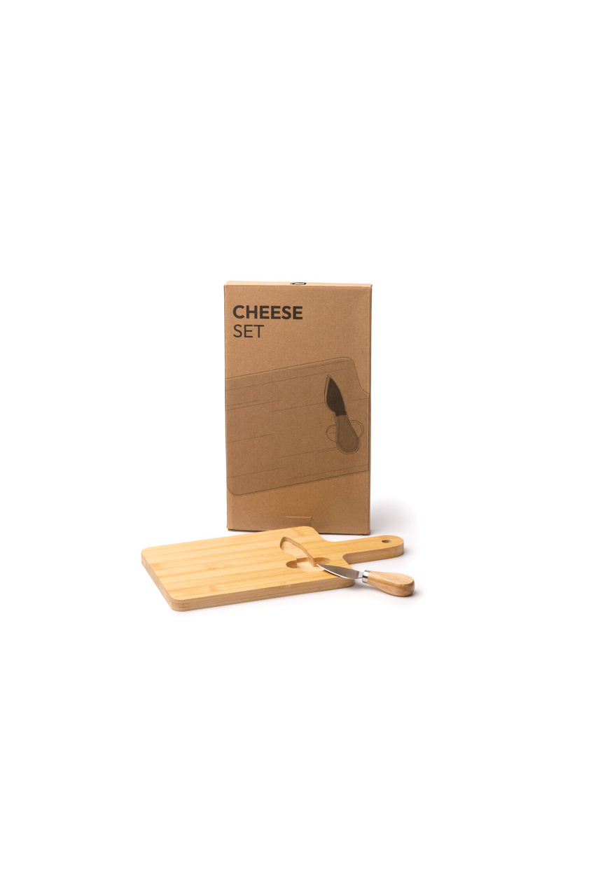 Bamboo Cheese Board with Knife Set